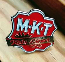 MKT Katy Railroad Hat Pin Tie Tack Lapel Missouri Kansas Texas Red Shield Train picture