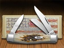 Case xx Knife Medium Stockman Jigged Amber Bone Carbon Steel Pocket Knives 00079 picture