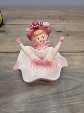 Whoopsie Daisy Bloomer Girl Pink 1940's Trinket Dish/Ashtray Damaged  picture
