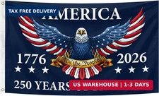 250 Years America Flag - Double Sided Patriotic Eagle 3 X 5 Ft Anniversary picture