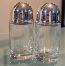 Christolfe France Crystal Silverplate Salt Pepper Shakers, No Box, Pre-owned  picture