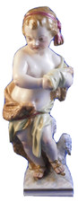 Antique KPM Berlin Porcelain Weichmalerei Art Nouveau Figurine Porzellan Figur picture