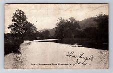 Nicholson PA-Pennsylvania, Tunkhannock River, Antique, Vintage c1908 Postcard picture