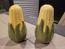 SHAWNEE CORN SALT PEPPER SHAKERS WITH CORK STOPPERS NICE picture