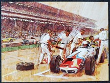 1964 AJ Foyt Indianapolis Indy 500 IMS IndyCar Maurice Lewice 7x9 Post Card picture