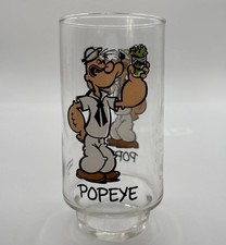 Vintage 1975 Coca-Cola Kollect-A-Set Popeye Character Glass Tumbler 16oz VGC picture