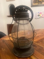 D.D. Miller Manufacture Antique Brass Railroad Lantern READ picture