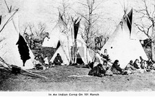 An Indian Camp 101 Ranch Teepees - 11x17 Reprint picture