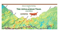 2025 Ed. 10' Appalachian Trail topographic map built w/archival canvas and Inks. picture