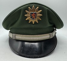 Vintage West German Polizei Police Thuringia Visor Cap Hat Uniform Size 58 picture