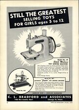 1953 PAPER AD Stitch Mistress Hand Power Toy Size Real Sewing Machine  picture