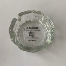 Vtg Le Bastille Restaurant Francais 21 W. Superior Chicago Glass Ashtray picture