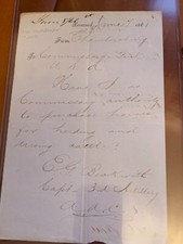 Rare 1861 Civil War Military Telegram from Captain E.G. Beckwith Chambersburg PA picture
