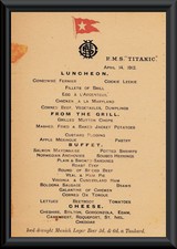 Titanic Last Menu White Star Line Reprint On Original Period 1912 Paper *P010 picture