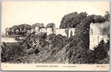 Les Remparts Montreuil-sur-mer France C.1910s Sepia Unposted Postcard picture