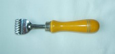Vintage Nutbrown Butter Curler Yellow Wood Handle - Made in England picture