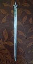 Antique Sterling Silver Fox Letter Opener - Andrew Barrett & Sons Dual Hallmarks picture