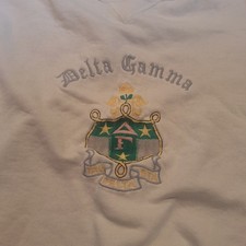 Vtg Hanes Adult L Delta Gamma College Sorority Men Womens Unisex Sweatshirt Y2K  picture
