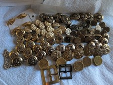 Vintage lot Botton gold Tone picture