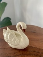 Lenox Swan Figurine 24KT Gold Wedding Bridal Cake Topper Card Holder picture