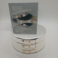 Silver plate jewelry box Shaker Box 4 In Wm.A Rogers Oneida Silver Plate 1998 picture
