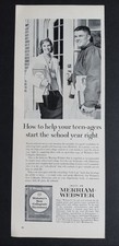 Merriam-Webster Magazine Ad Webster's New Collegiate Dictionary 1950s picture