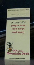 Vintage Matchbook Cover A4 Mescalero New Mexico Inn Of The Mountain Gods Dancing picture