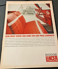 1961 Dodge Lancer Interior - Vintage Original Automotive Color Print Ad Wall Art picture