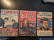 1960's DELL Comic Lot of 3, Car 54 Where are You?, Get Smart, John F. Kennedy picture