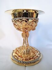 Chalice with Paten Set Crown of Thorns 24K Gold Plated European Bronze picture