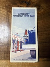 1956 The Atlantic Refining Co. Map Massachusetts, Connecticut, & Rhode Island picture