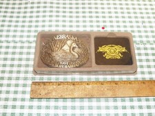 1984 NEBRASKA WILDLIFE HABITAT Brass Belt Buckle - Limited Edition - NOS Sealed picture