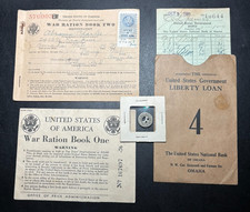 Vintage Nebraska Home Front Collection1918-45 WWII Ration Books WWI Liberty Loan picture