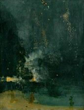 Whistler Nocturne Black Gold Falling Rocket Vintage Art Photo Reprint picture
