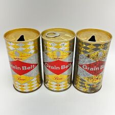 Vintage Grain Belt Beer Can Empty Pull Tab Top Opened Brewery LOT of 3 picture