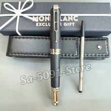 MONTBLANC Writers Edition Victor Hugo Black Silver Rollerball Pen w/ Box Refill picture