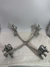 Vintage Arthur Court 1986 Elephant Stand Holder Aluminum Bowl Holder picture