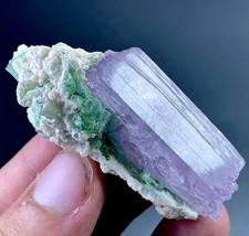 226 Carat Kunzite Crystal Combine with Tourmaline Specimen From Afghanistan picture