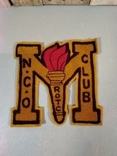 Vintage Lettermans's Jacket Letter N Fot N.C.O Club ROTC from 1950’s Rare Item picture