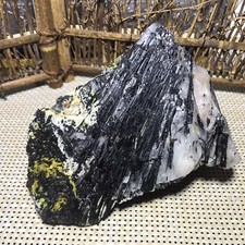 1.8kg  Natural black Tourmaline Quartz Crystal Original Mineral Specimen 001 picture