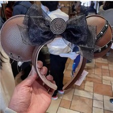 2024 New Disney Parks Pirates of The Caribbean Brown Minnie Mouse Ears Headband picture