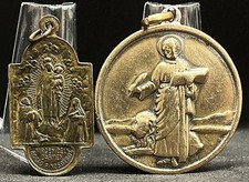 Uruguay 1920´ old lot x2 Basilic of Our Lady of Mount Carmel & St Pancras medals picture