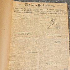 New York Times Historic Newspaper Archives December 9, 1925 w/ COA & Case picture