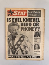 1974 September 7th National Star Newspaper, Evel Knievel, Liz Taylor (VRN7)-2 picture