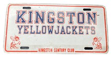 Vintage Kingston Yellow Jackets car tag   kingston century club  Kingston TN picture