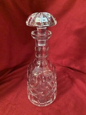 Vintage Tall Gorgeous Crystal Cut Decanter 11-1/4” X 4” With Glass Stopper picture