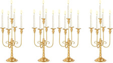 19.7In Gold Candelabra Centerpieces for Tables, 2Pcs Metal Tall Candle Holder fo picture