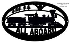ALL ABOARD SILHOUETTE LASER CUT OUT TRAIN 20