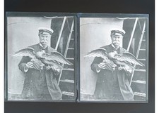 1920 Sir Thomas Lipton Shamrock IV Yacht America Eagle Glass Negative OOAK picture