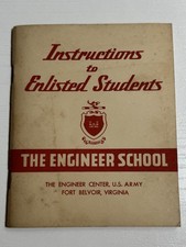 1955 US Army Engineer School Enlisted Students Fort Belvoir VA Training Booklet picture